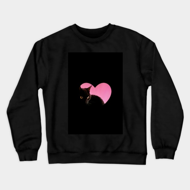 Catty Valentines Crewneck Sweatshirt by Ladymoose